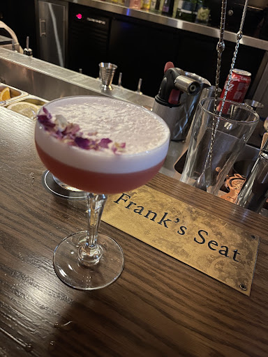 Pink cocktail served at Frank Mac's